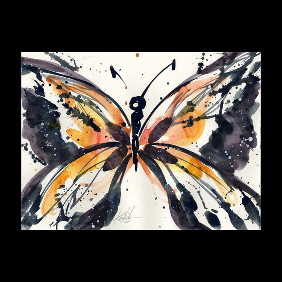 Original Watercolor Butterfly Painting - Butterfly Magic 10 - Picture 1 of 4